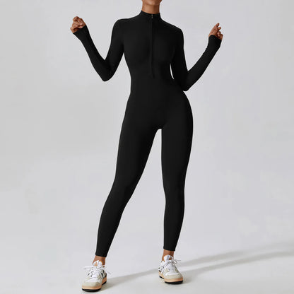 ZenFlow Long Sleeves Zipper BodySuit