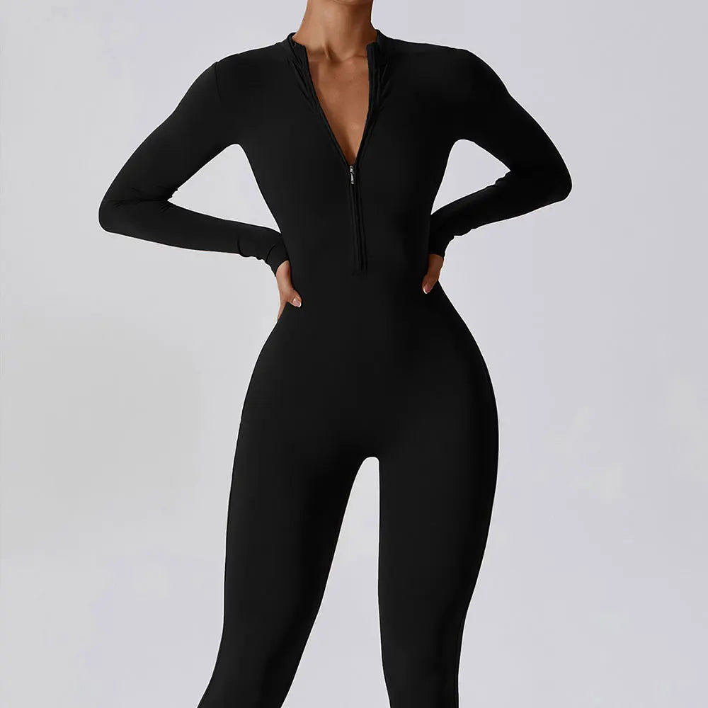 ZenFlow Long Sleeves Zipper BodySuit