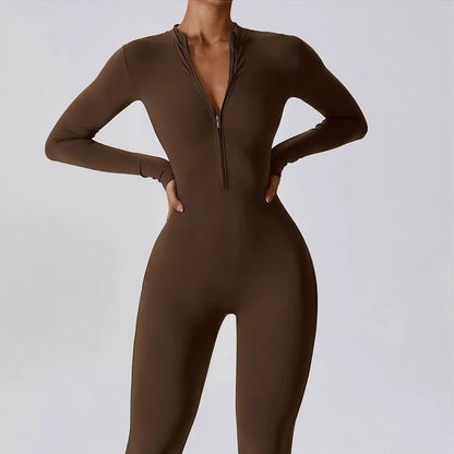 ZenFlow Long Sleeves Zipper BodySuit