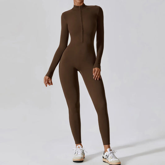 ZenFlow Long Sleeves Zipper BodySuit